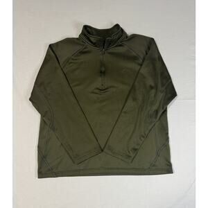 VTG Starter - olive green fleece pullover - Size Large